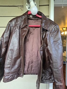 Men's Brown ARGENTINE leather Vintage Jacket